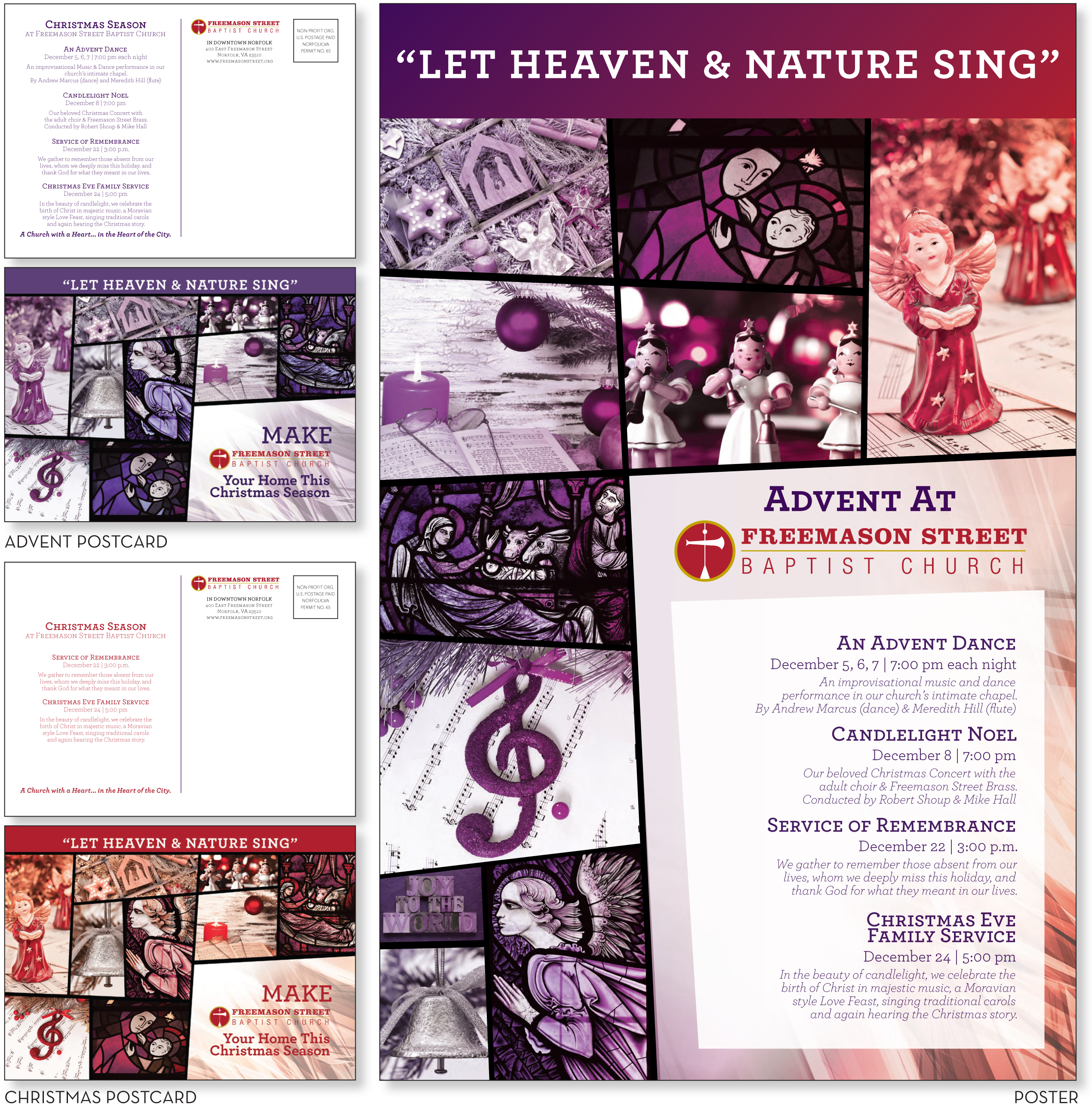 Freemason Street Baptist Church Holiday Postcard and Poster