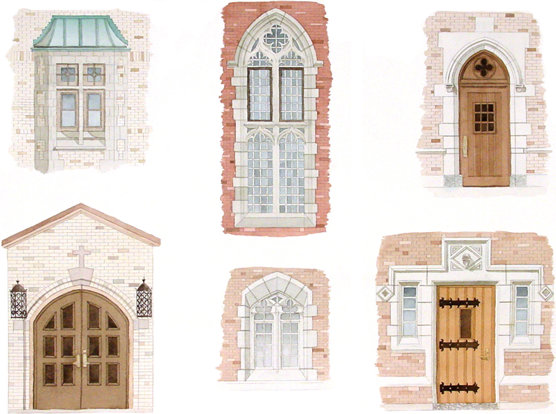 Windows and Doors of Notre Dame