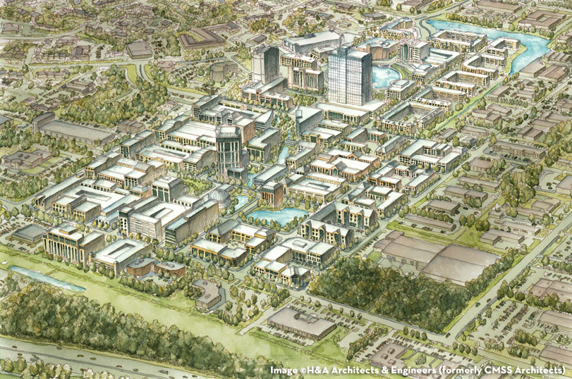 City Center at Oyster Point Aerial View